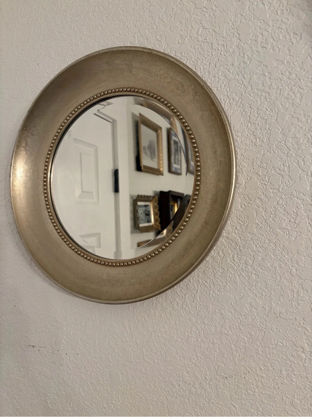 Hobby Lobby Round Beaded Wall Mirror siler -Tone lot 3